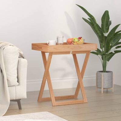 vidaXL Mesa bandeja plegable 52x36x56,5cm de nogal - Mesa plegable vidaXL Mesa bandeja plegable 52x36x56,5cm de nogal - Mesa plegable