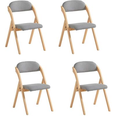 Sobuy - Lote De 4 Sillas Plegables De Madera Con Asiento Y Respaldo Tapizado Sillón Para Cocina Oficina 47 X 57 X 79 Cm Fst92-nx4 Es Sobuy - Lote De 4 Sillas Plegables De Madera Con Asiento Y Respaldo Tapizado Sillón Para Cocina Oficina 47 X 57 X 79 Cm Fst92-nx4 Es