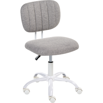BELIANI Silla Giratoria De Escritorio Elegante Tapizado De Tela Estructura De Hierro Oficina En Casa Habitación Infantil Altura Ajustable Sin Reposabrazos Gris Claro Bubbly BELIANI Silla Giratoria De Escritorio Elegante Tapizado De Tela Estructura De Hierro Oficina En Casa Habitación Infantil Altura Ajustable Sin Reposabrazos Gris Claro Bubbly