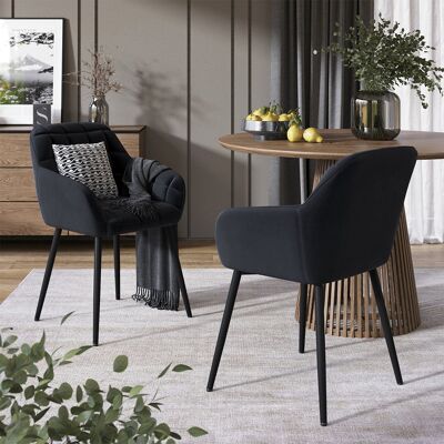 Silla De Comedor Relio, Negro, 53.5 X 55.5 Cm Lote De 2, Vicco Silla De Comedor Relio, Negro, 53.5 X 55.5 Cm Lote De 2, Vicco