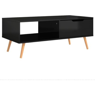vidaXL Mesa de café de alto brillo negra - Mesa auxiliar vidaXL Mesa de café de alto brillo negra - Mesa auxiliar