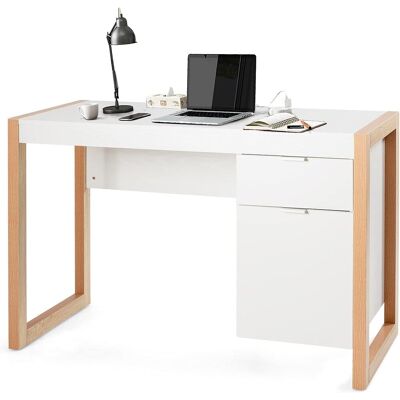 Costway - Escritorio Para Ordenador Mesa De Trabajo Con Armario Y Cajón Para Casa Oficina Costway - Escritorio Para Ordenador Mesa De Trabajo Con Armario Y Cajón Para Casa Oficina