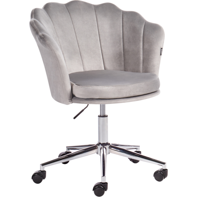BELIANI Silla De Oficina De Terciopelo Gris Dorado Negro Giratorio Base Monticello Ii BELIANI Silla De Oficina De Terciopelo Gris Dorado Negro Giratorio Base Monticello Ii