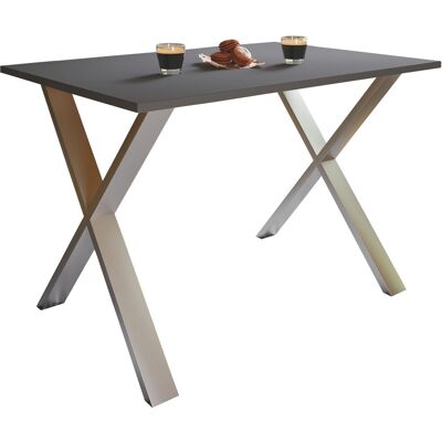 Ebuy24 Mesa de Comedor XonaX plateada - Mesa de comedor Ebuy24 Mesa de Comedor XonaX plateada - Mesa de comedor