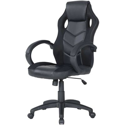 Silla Gaming Darlanc, Sillón Gamer Adulto, Silla De Escritorio, 66x61h104/114 Cm, Negro - Dmora Silla Gaming Darlanc, Sillón Gamer Adulto, Silla De Escritorio, 66x61h104/114 Cm, Negro - Dmora