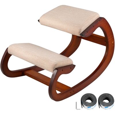 Silla Arrodillada Ergonómica Color Nuez Taburete Madera Corrección De Postura Oscilante Casa Grande Home Office O Silla De Escritorio - Vevor Silla Arrodillada Ergonómica Color Nuez Taburete Madera Corrección De Postura Oscilante Casa Grande Home Office O Silla De Escritorio - Vevor