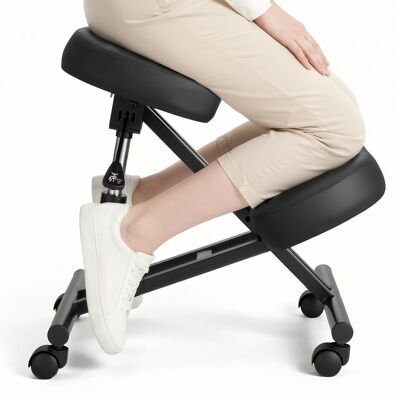 Vevor Silla Ergonómica De Rodillas Con Ruedas, Taburete Para Rodillas Postura En Forma De X Con Altura Ajustable Y Cojines De Espuma Gruesa, Relajarse De Cuello Y Espalda Para Hogar, Oficina, Negro Vevor Silla Ergonómica De Rodillas Con Ruedas, Taburete Para Rodillas Postura En Forma De X Con Altura Ajustable Y Cojines De Espuma Gruesa, Relajarse De Cuello Y Espalda Para Hogar, Oficina, Negro
