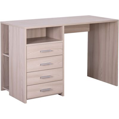 Escritorio Con 4 Cajones De 120l X 55p X H76 – Acabado Olmo Claro – Sarmog Escritorio Con 4 Cajones De 120l X 55p X H76 – Acabado Olmo Claro – Sarmog