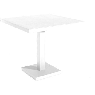Mesa Cuadrada Pie Central 90x90 Barcino Resol Gris Blanco Mesa Cuadrada Pie Central 90x90 Barcino Resol Gris Blanco
