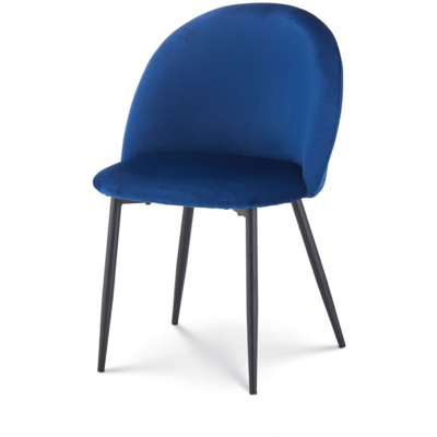 Kosmi - Silla de comedor Isalys - Terciopelo Azul Oscuro - Silla de comedor Kosmi - Silla de comedor Isalys - Terciopelo Azul Oscuro - Silla de comedor