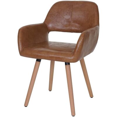 DÉCOSHOP26 Silla de comedor retro con patas de madera - Silla de comedor DÉCOSHOP26 Silla de comedor retro con patas de madera - Silla de comedor