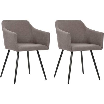 Sillas De Comedor 2 Unidades Tela Gris Taupé Vidaxl Sillas De Comedor 2 Unidades Tela Gris Taupé Vidaxl
