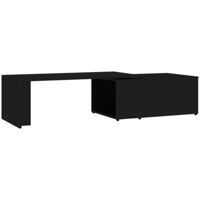 Mesa de café negra de madera contrachapada 150x50x35 cm vidaXL Mesa de café negra de madera contrachapada 150x50x35 cm vidaXL