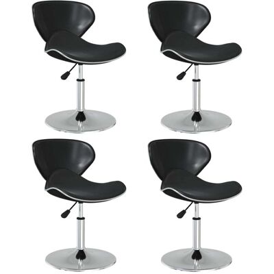 vidaXL 4 sillas de comedor giratorias negras - Sillas de comedor vidaXL 4 sillas de comedor giratorias negras - Sillas de comedor