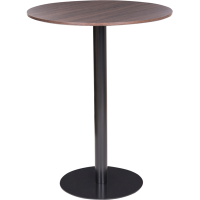 BELIANI Mesa Alta De Bar Con Base De Metal Y Tablero De Mdf 80 X 80 Cm Cocina Marrón Oscuro Y Negro Morella BELIANI Mesa Alta De Bar Con Base De Metal Y Tablero De Mdf 80 X 80 Cm Cocina Marrón Oscuro Y Negro Morella