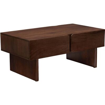 Mesa De Centro Rectangular Con 2 Cajones Y 2 Compartimentos Nyero, 60 X 109 Cm, Marrón - Atmosphera Créateur D'Intérieur Mesa De Centro Rectangular Con 2 Cajones Y 2 Compartimentos Nyero, 60 X 109 Cm, Marrón - Atmosphera Créateur D'Intérieur