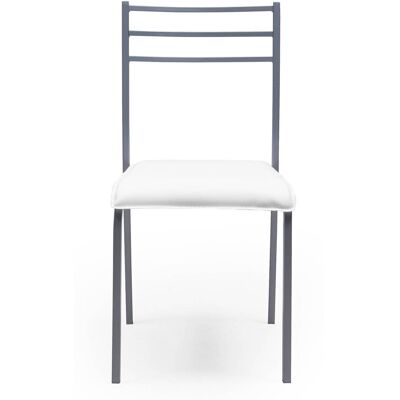 Homely - Paris - Gris; asiento PVC; estructura de metal - Silla Homely - Paris - Gris; asiento PVC; estructura de metal - Silla