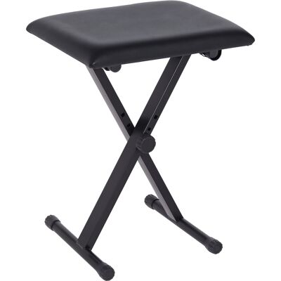 TORMATOR Taburete De Piano Regulable En Altura, Banco De Piano En Forma De X Con Cojín De Polipiel, Silla Plegable Para Piano Y Teclado, 39 X 29 X 37-47 Cm, Negro. TORMATOR Taburete De Piano Regulable En Altura, Banco De Piano En Forma De X Con Cojín De Polipiel, Silla Plegable Para Piano Y Teclado, 39 X 29 X 37-47 Cm, Negro.
