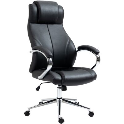 CLP Silla De Oficina Salford De Cuero Auténtico Negro CLP Silla De Oficina Salford De Cuero Auténtico Negro