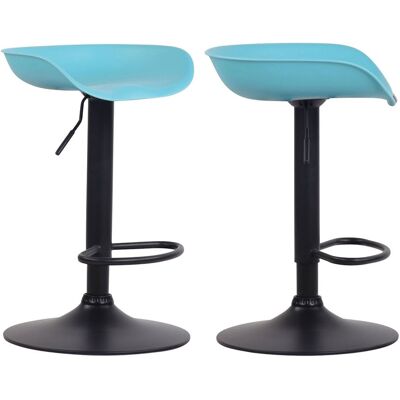 Décoshop26 Taburetes de Bar Azules Ajustables - Pack de 2 Décoshop26 Taburetes de Bar Azules Ajustables - Pack de 2