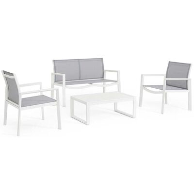 BIZZOTTO Conjunto De Jardín Con Sillas, Sofá Y Mesa De Centro De Aluminio Kallen Yes BIZZOTTO Conjunto De Jardín Con Sillas, Sofá Y Mesa De Centro De Aluminio Kallen Yes