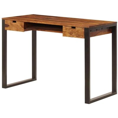 HELLOSHOP26 Escritorio Para Ordenador Mesa De Trabajo 110 Cm Madera Maciza Y Acero 0502086 HELLOSHOP26 Escritorio Para Ordenador Mesa De Trabajo 110 Cm Madera Maciza Y Acero 0502086