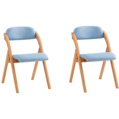 Lote De 2 Sillas Plegables De Madera Con Asiento Y Respaldo Tapizado Sillón Para Cocina, Oficina 47 X 60 X 77 Cm Azul Fst92-blx2 Sobuy Es Lote De 2 Sillas Plegables De Madera Con Asiento Y Respaldo Tapizado Sillón Para Cocina, Oficina 47 X 60 X 77 Cm Azul Fst92-blx2 Sobuy Es