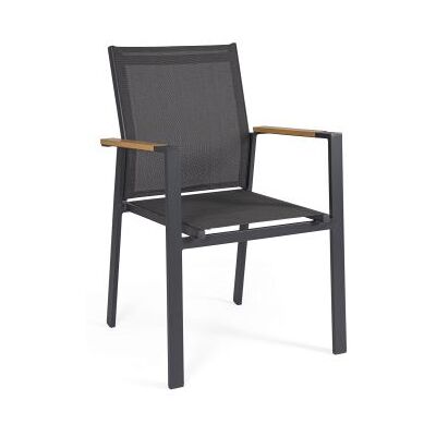 BIZZOTTO Silla Con Brazos Krion Antracita 56x61,5x88 BIZZOTTO Silla Con Brazos Krion Antracita 56x61,5x88