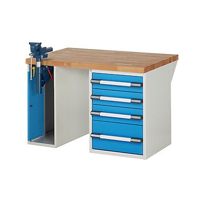 Eurokraft pro Serie 7000 - Banco de trabajo - Sistema modular - Haya - 1250x900mm Eurokraft pro Serie 7000 - Banco de trabajo - Sistema modular - Haya - 1250x900mm