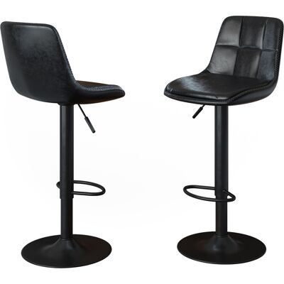 Taburete De Bar Conjunto De 2 Sena, Negro, 38.5 X 86 Cm, Vicco Taburete De Bar Conjunto De 2 Sena, Negro, 38.5 X 86 Cm, Vicco