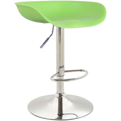 DÉCOSHOP26 Taburete De Bar Con Asiento Giratorio Y Regulable En Altura De Plástico Verde Patas De Tulipán De Metal Cromado Con Reposapiés 100000380 DÉCOSHOP26 Taburete De Bar Con Asiento Giratorio Y Regulable En Altura De Plástico Verde Patas De Tulipán De Metal Cromado Con Reposapiés 100000380