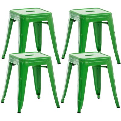 CLP Set De 4 Taburetes Bajos Armin Verde CLP Set De 4 Taburetes Bajos Armin Verde