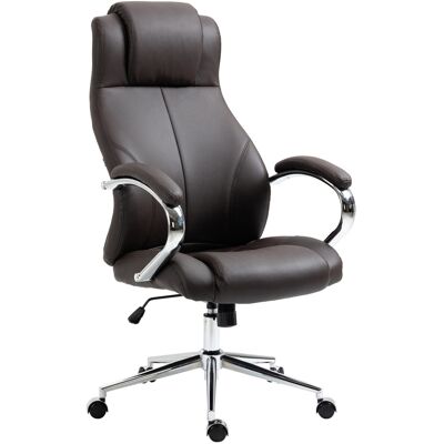 CLP Silla De Oficina Salford De Cuero Auténtico Marrón CLP Silla De Oficina Salford De Cuero Auténtico Marrón