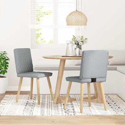 Conjunto de 2 sillas de comedor gris claro vidaXL Conjunto de 2 sillas de comedor gris claro vidaXL