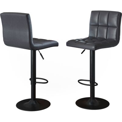 Taburete De Bar Conjunto De 2 Sena, Gris/negro, 42 X 94 Cm, Vicco Taburete De Bar Conjunto De 2 Sena, Gris/negro, 42 X 94 Cm, Vicco