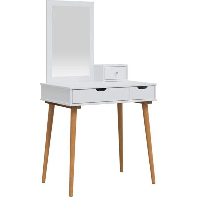Conjunto De Mesa De Tocador Fauske 3 Pcs Blanco Vidaxl Conjunto De Mesa De Tocador Fauske 3 Pcs Blanco Vidaxl