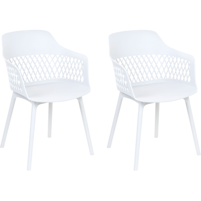 Sillas de comedor blancas ALMIRA de Beliani - Juego de 2 - Muebles escandinavos modernos Sillas de comedor blancas ALMIRA de Beliani - Juego de 2 - Muebles escandinavos modernos