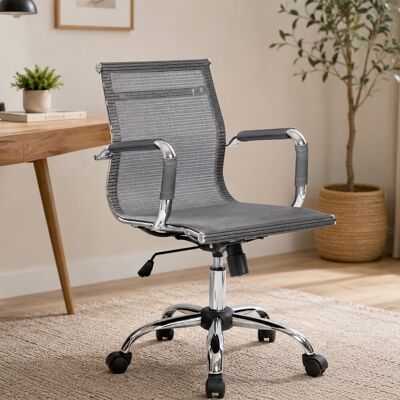 SERENA Silla Con Ruedas - Sillón De Oficina Gris SERENA Silla Con Ruedas - Sillón De Oficina Gris
