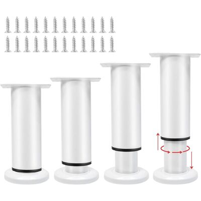 OEM Patas Metálicas Ajustables De 4 Piezas Para Muebles, Patas Blancas Para Mesa De Centro, Muebles De Baño, Camas Y Armarios, De 18 A 30 Cm. OEM Patas Metálicas Ajustables De 4 Piezas Para Muebles, Patas Blancas Para Mesa De Centro, Muebles De Baño, Camas Y Armarios, De 18 A 30 Cm.