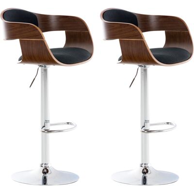 Taburete de barra CLP Kingston - Altura ajustable, giro 360° - Negro Taburete de barra CLP Kingston - Altura ajustable, giro 360° - Negro