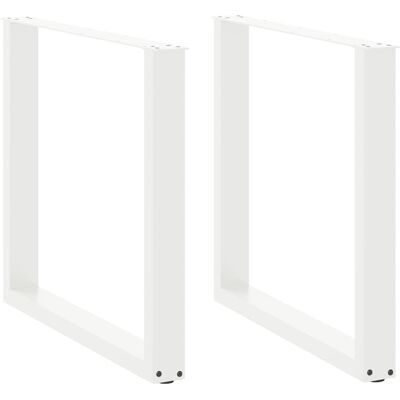 Patas de mesa de centro forma u vidaXL - 2 uds blancas 90x(72-73) cm Acero Patas de mesa de centro forma u vidaXL - 2 uds blancas 90x(72-73) cm Acero