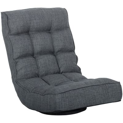 OEM Silla De Suelo Plegable Silla De Lectura Giratoria 360° Con Respaldo Ajustable En 5 Posiciones 58x107x79 Cm Gris OEM Silla De Suelo Plegable Silla De Lectura Giratoria 360° Con Respaldo Ajustable En 5 Posiciones 58x107x79 Cm Gris
