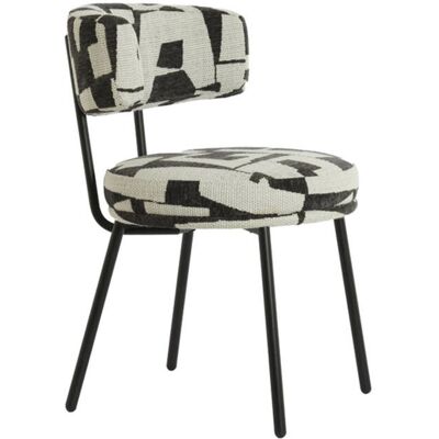 Silla De Comedor Harvie Crema/negro Light & Living Silla De Comedor Harvie Crema/negro Light & Living