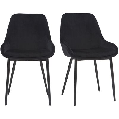 MILIBOO Sillas En Tejido Negro (lote De 2) Holo MILIBOO Sillas En Tejido Negro (lote De 2) Holo