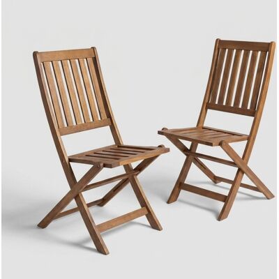 BIZZOTTO Set De 2 Sillas Plegables De Jardín En Madera De Acacia Mali Yes BIZZOTTO Set De 2 Sillas Plegables De Jardín En Madera De Acacia Mali Yes