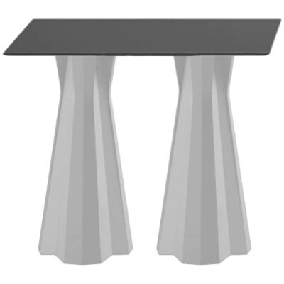 PLUST Mesa Auxiliar Alta Rectangular 100cm Para Taburetes De Bar Diseño Moderno Frozen T2-h - Blanco PLUST Mesa Auxiliar Alta Rectangular 100cm Para Taburetes De Bar Diseño Moderno Frozen T2-h - Blanco