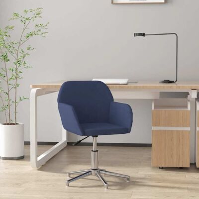 Silla de oficina azul ajustable giratoria 360° vidaXL Silla de oficina azul ajustable giratoria 360° vidaXL