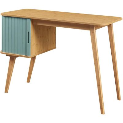 HELLOSHOP26 Escritorio Mesa Puesto De Trabajo Bambú 75 X 105 X 48 Cm Natural Azul 030009070 HELLOSHOP26 Escritorio Mesa Puesto De Trabajo Bambú 75 X 105 X 48 Cm Natural Azul 030009070