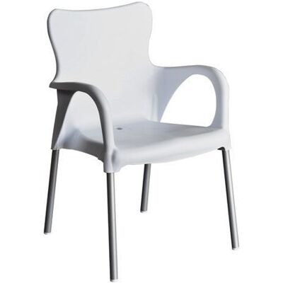 Garden Life - Sillon Resina Blanco/aluminio Garden Life - Sillon Resina Blanco/aluminio