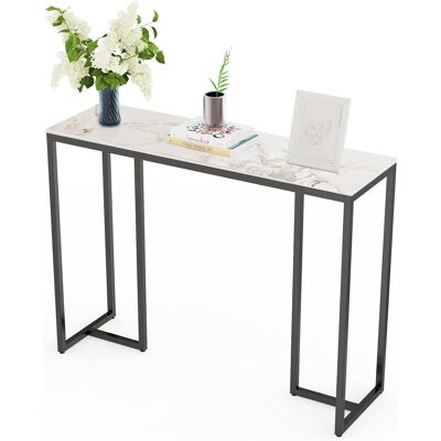 UNHO Mesa Consola Marmol Recibidor Entrada Estrecha Moderna Nórdica 100x30x78cm UNHO Mesa Consola Marmol Recibidor Entrada Estrecha Moderna Nórdica 100x30x78cm